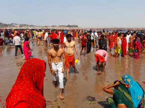 Baden zur Kumbh Mela
