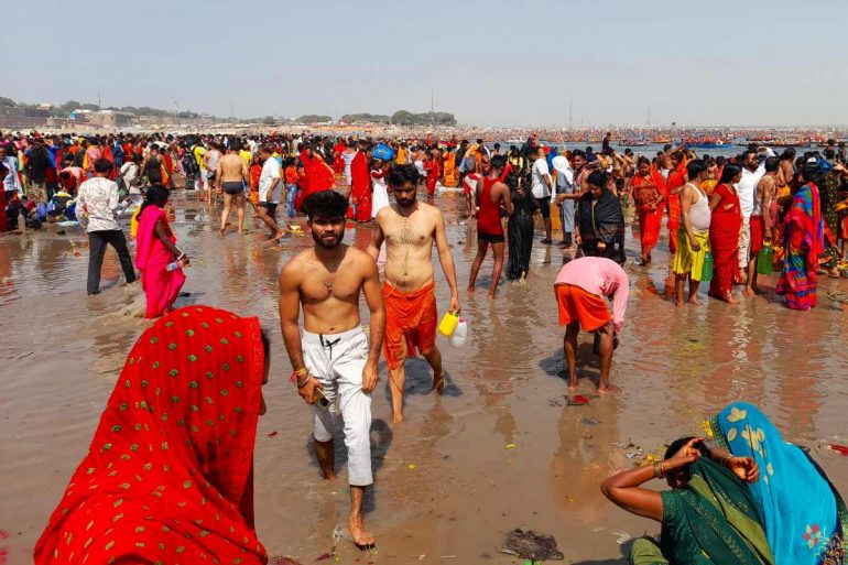 Baden zur Kumbh Mela