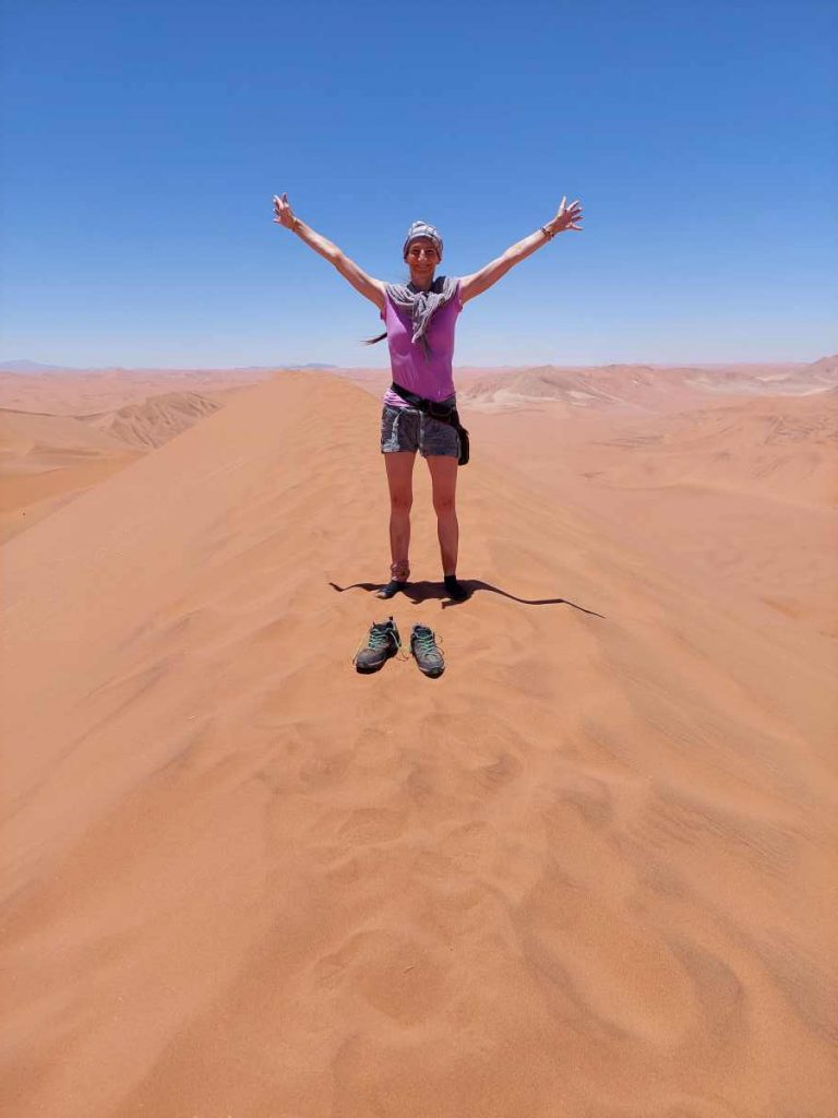 Birgit in der Namib